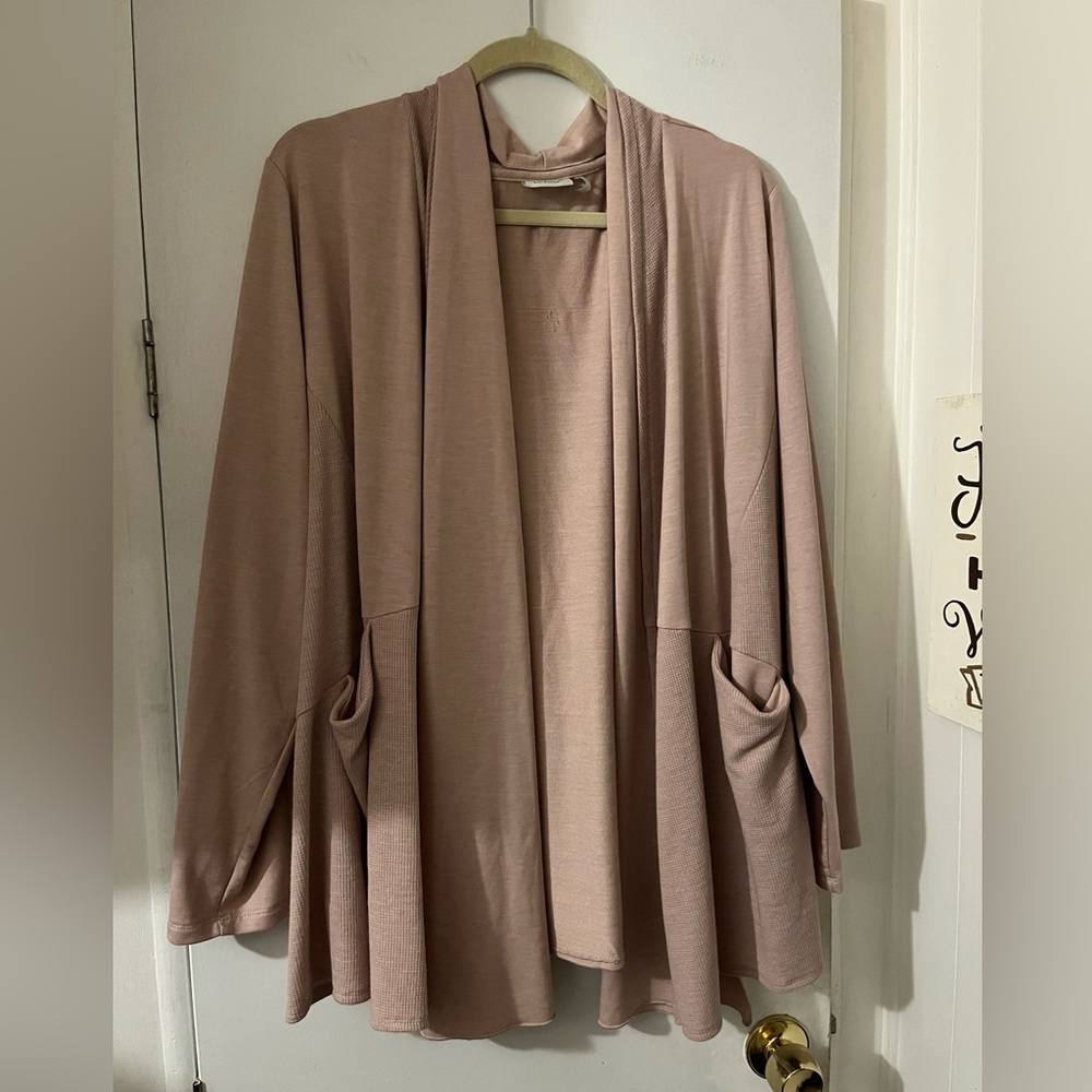 Logo Lounge Mauve Knit Cardigan
